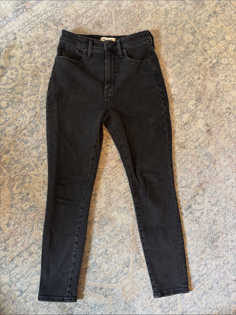 Madewell Women's Curvy High-Rise Black Skinny Jeans 27 Petite